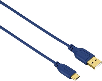 Изображение Kabel USB Hama USB-A - USB-C 0.75 m Niebieski (001357850000)
