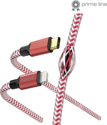 Изображение Kabel USB Hama USB-C - Lightning 1.5 m Czerwony (001833100000)