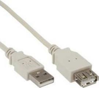 Attēls no Kabel USB InLine USB-A - USB-A 0.5 m Biały (34650X)
