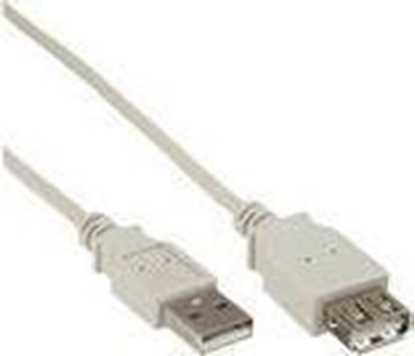 Attēls no Kabel USB InLine USB-A - USB-A 2 m Biały (34602X)