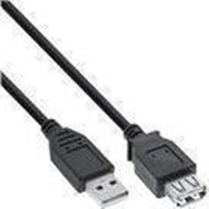 Attēls no Kabel USB InLine USB-A - USB-A 2 m Czarny (34602B)
