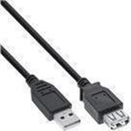 Изображение Kabel USB InLine USB-A - USB-A 2 m Czarny (34602B)