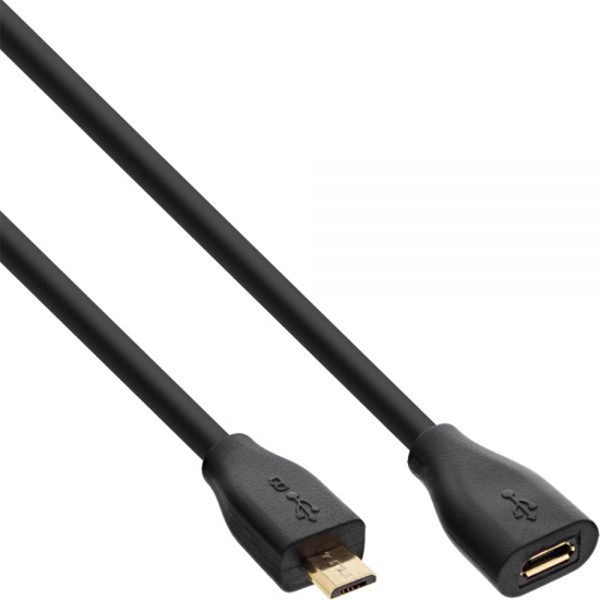 Picture of Kabel USB InLine microUSB - microUSB 2 m Czarny (32720P)