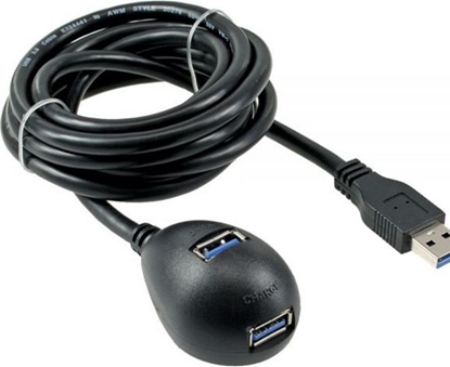 Attēls no HUB USB InLine 2x USB-A 3.0 (35651)