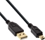 Attēls no Kabel USB InLine USB-A - miniUSB 0.3 m Czarny (31803P)