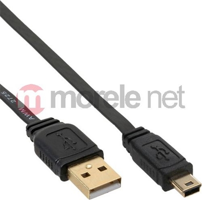 Attēls no Kabel USB InLine USB-A - miniUSB 1 m Czarny (31810F)