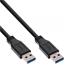 Изображение Kabel USB InLine USB-A - USB-A 1 m Czarny (35210)