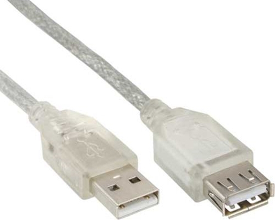 Picture of Kabel USB InLine USB-A - USB-A 3 m Biay (34603)