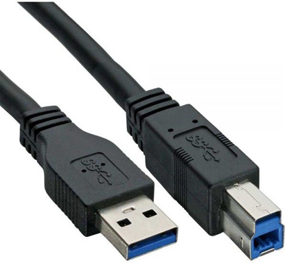 Attēls no Kabel USB InLine USB-A - USB-B 0.5 m Czarny (35305)
