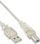 Изображение Kabel USB InLine USB-A - USB-B 10 m Przezroczysty (34550H)