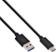 Attēls no Kabel USB InLine USB-A - USB-C 0.3 m Czarny (35717)