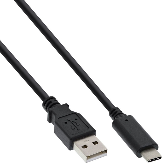 Picture of Kabel USB InLine USB-A - USB-C 0.3 m Czarny (35737)