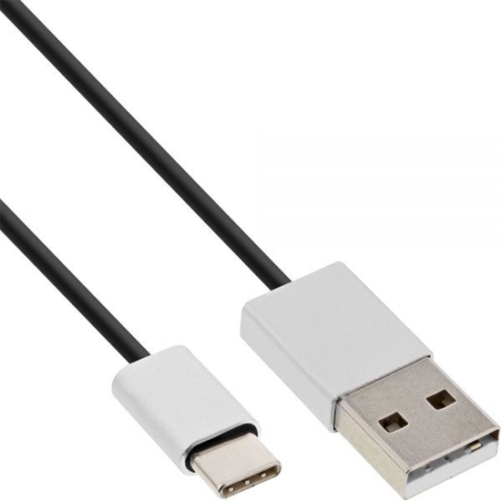 Изображение Kabel USB InLine USB-A - USB-C 3 m Czarny (35833)