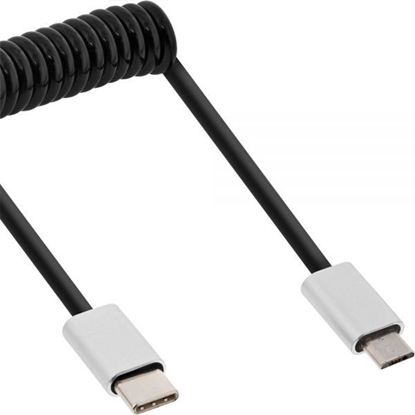 Attēls no Kabel USB InLine USB-C - microUSB 3 m Czarny (35863)