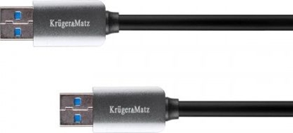 Attēls no Kabel USB Kruger&Matz USB-A - USB-A 1 m Czarny (KM0337)