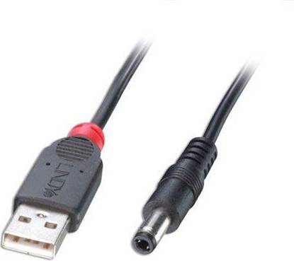 Изображение Lindy Adapter Cable USB A male - DC 5.5/2.5 mm male