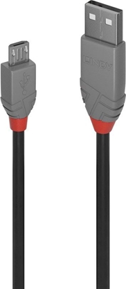 Изображение Lindy 3m USB 2.0 Type A to Micro-B Cable, Anthra Line