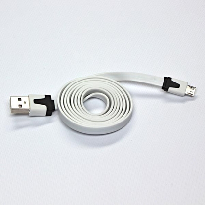 Attēls no Kabel USB Logo USB-A - microUSB 1 m Biały