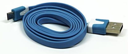Attēls no Kabel USB Logo USB-A - microUSB 1 m Niebieski