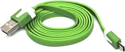 Attēls no Kabel USB Logo USB-A - microUSB 1 m Zielony