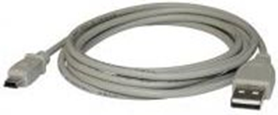 Изображение Kabel USB Logo USB-A - miniUSB 3 m Szary (10223)