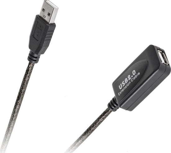 Picture of Kabel USB LP USB-A - USB-A 10 m Czarny (KPO3888-10)