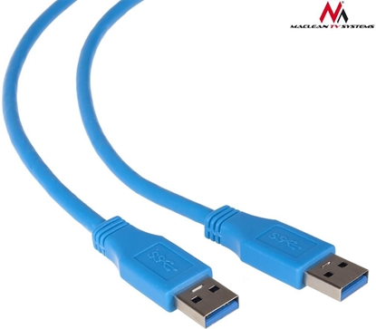 Attēls no Kabel USB Maclean USB-A - USB-A 1.8 m Niebieski (MCTV-582)