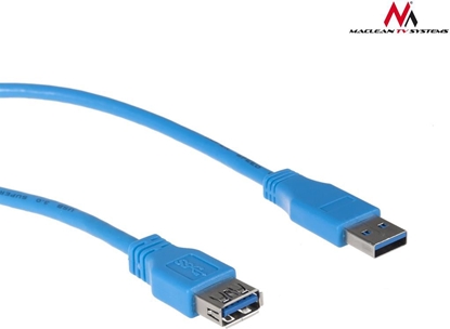 Изображение Kabel USB Maclean USB-A - USB-A 3 m Niebieski (MCTV-585)
