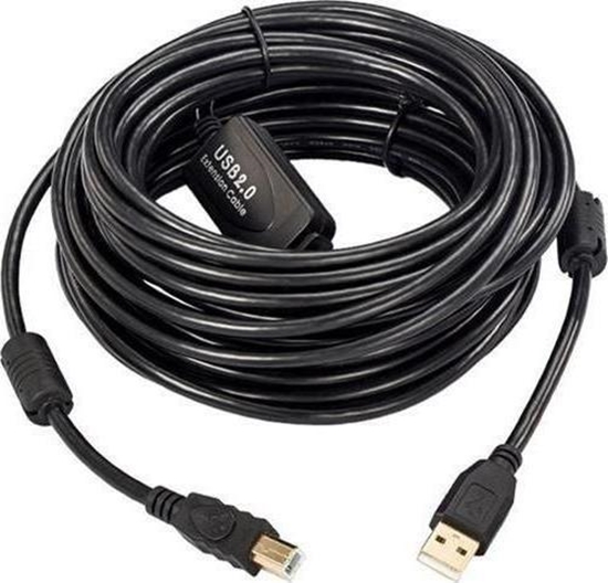 Picture of Kabel USB MicroConnect USB-A - USB-B 15 m Czarny (USBAB15B-ACTIVE)