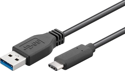 Attēls no Kabel USB MicroConnect USB-A - USB-C 0.25 m Czarny (USB3.2CA0.25)