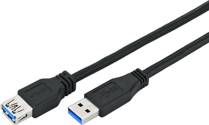 Attēls no Kabel USB OEM USB-A - USB-A 1.8 m Czarny (93998)