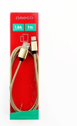 Изображение Kabel USB Omega USB-A - Lightning 1 m Złoty (OUFBB6LBOXGL)