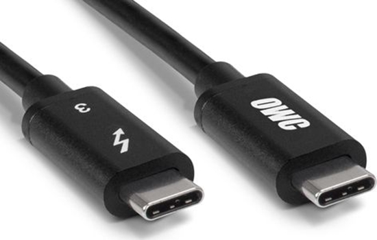 Изображение Kabel USB OWC USB-C - USB-C 1 m Czarny (OWCCBLT3AC1.0BP)