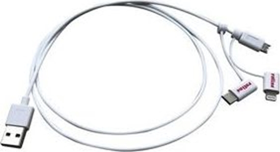 Picture of Kabel USB Roline USB-A - microUSB + USB-C 1 m Biay (JAB-4216448)