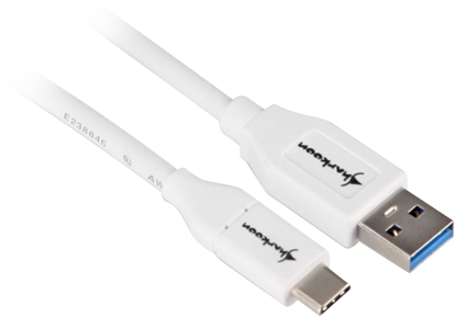 Attēls no Kabel USB Sharkoon USB-A - USB-C 1 m Biały (4044951021161)