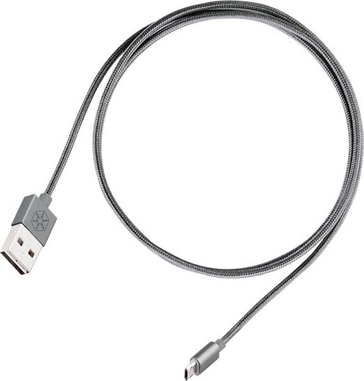 Picture of Kabel USB SilverStone USB-A - microUSB 1 m Grafitowy (52008)