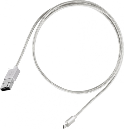 Attēls no Kabel USB SilverStone USB-A - microUSB 1 m Srebrny (52012)