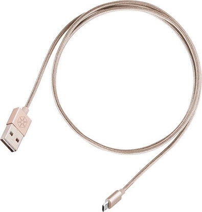 Attēls no Kabel USB SilverStone USB-A - microUSB 1 m Złoty (52010)