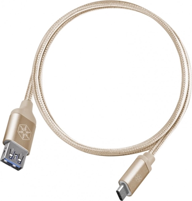 Attēls no Kabel USB SilverStone USB-A - USB-C 0.5 m Złoty (52033)