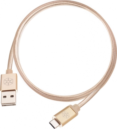 Attēls no Kabel USB SilverStone USB-A - USB-C 1 m Złoty (52029)