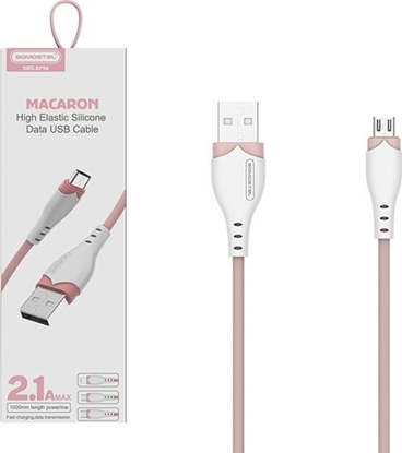 Attēls no Kabel USB Somostel USB-A - microUSB 1.2 m Różowy (28254)