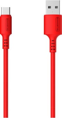 Изображение Kabel USB Somostel USB-A - USB-C 1.2 m Czerwony (SMS-BP06 USB - USB typ C Czerwony)