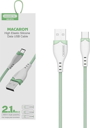 Изображение Kabel USB Somostel USB-A - USB-C 1.2 m Zielony (28262)