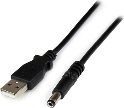 Attēls no Kabel USB StarTech USB-A - DC 5.5 mm 1 m Czarny (USB2TYPEN1M)