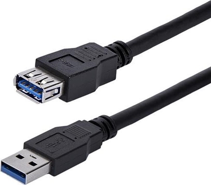 Attēls no Kabel USB StarTech USB-A - USB-A 1 m Czarny (USB3SEXT1MBK)