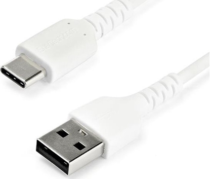 Изображение Kabel USB StarTech USB-A - USB-C 1 m Biały (RUSB2AC1MW)