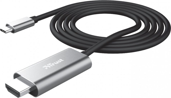 Изображение Kabel USB Trust USB-C - HDMI 1.8 m Czarno-srebrny (1_739849)