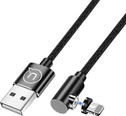 Изображение Kabel USB Usams USB-A - Lightning 1 m Czarny (63288)