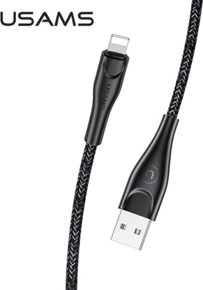 Изображение Kabel USB Usams USB-A - Lightning 1 m Czarny (63788-uniw)