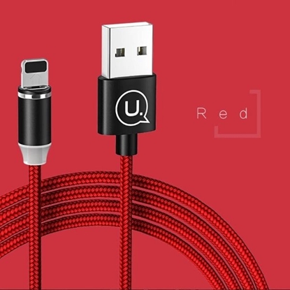 Изображение Kabel USB Usams USB-A - Lightning 1 m Czerwony (63738-uniw)